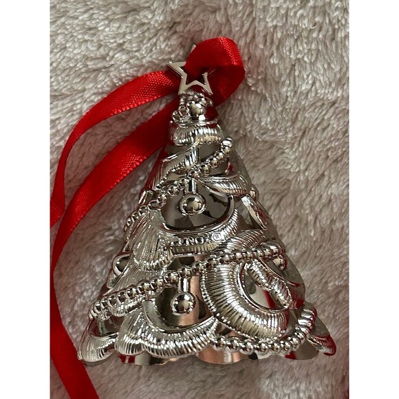 Lenox Laurels Joy Porcelain Angel and Lenox Joy Silver Christmas Tree Ornaments - Picture 10 of 12